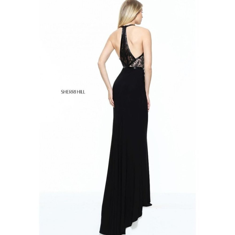 NWT Sherri Hill 50998 Coral Pink Lace Formal Gown $498 - Picture 5 of 12